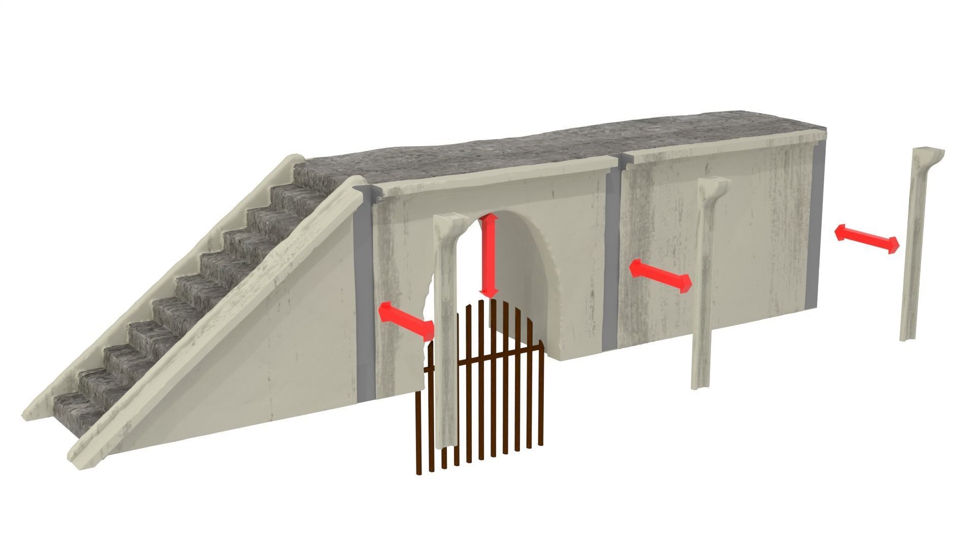 Jabbas Throne Room - Set 10 - Main Hangar 1-18 scale Kenner 3D print model_20