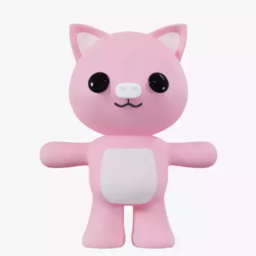 Character Pig kawaii cute 3D model
