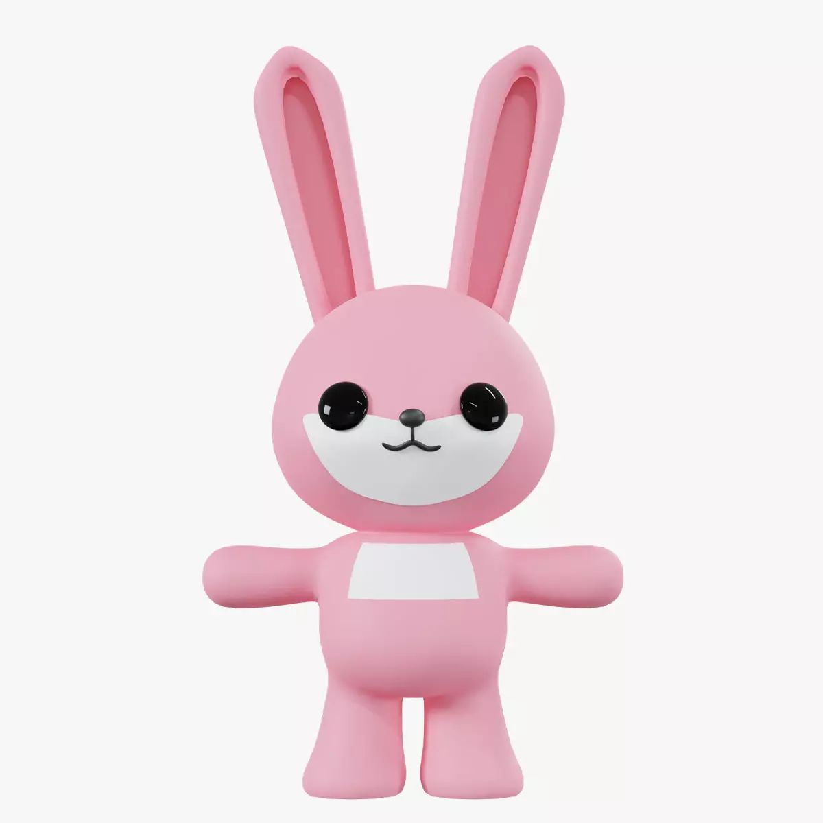 Character Rabbit kawaii cute 3D model_0