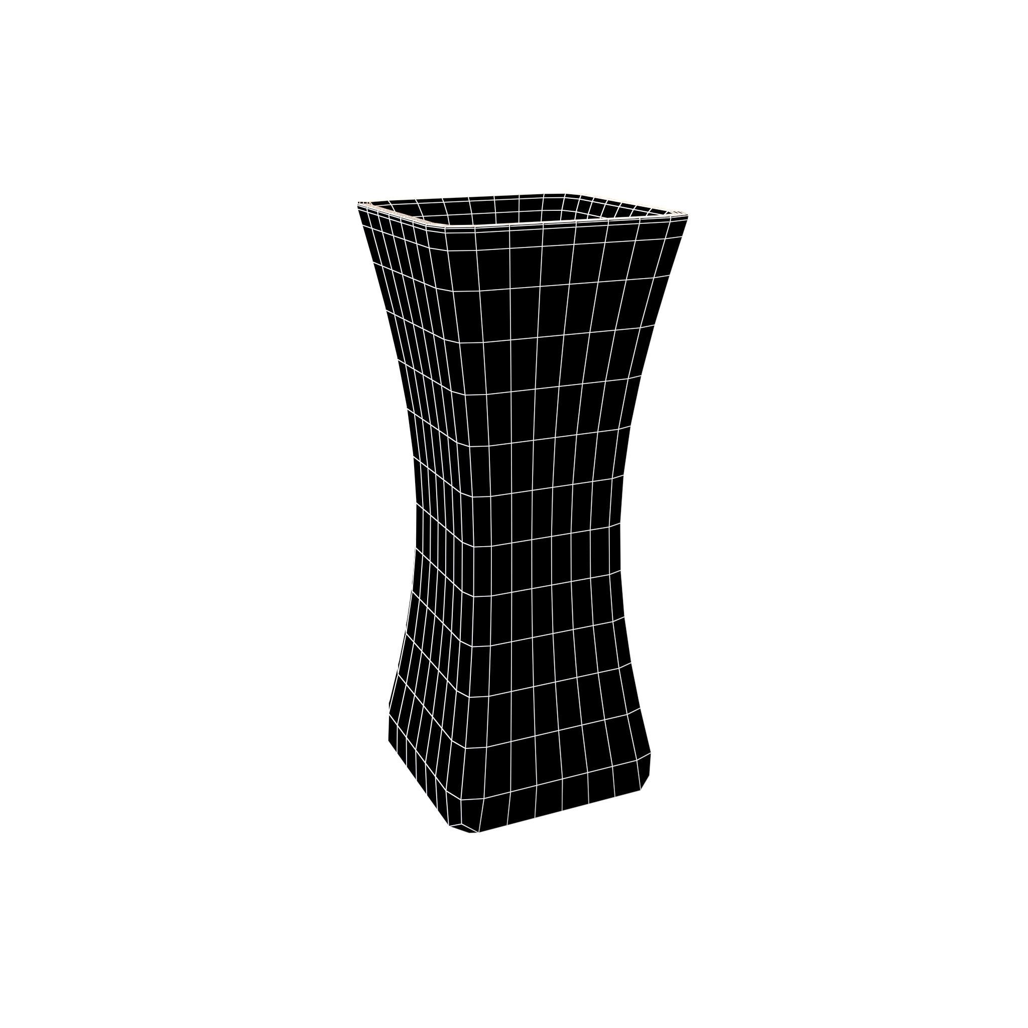 Rectangular Vase v1 002 Low-poly 3D model_4