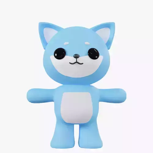 Character Shiba kawaii cute 3D model