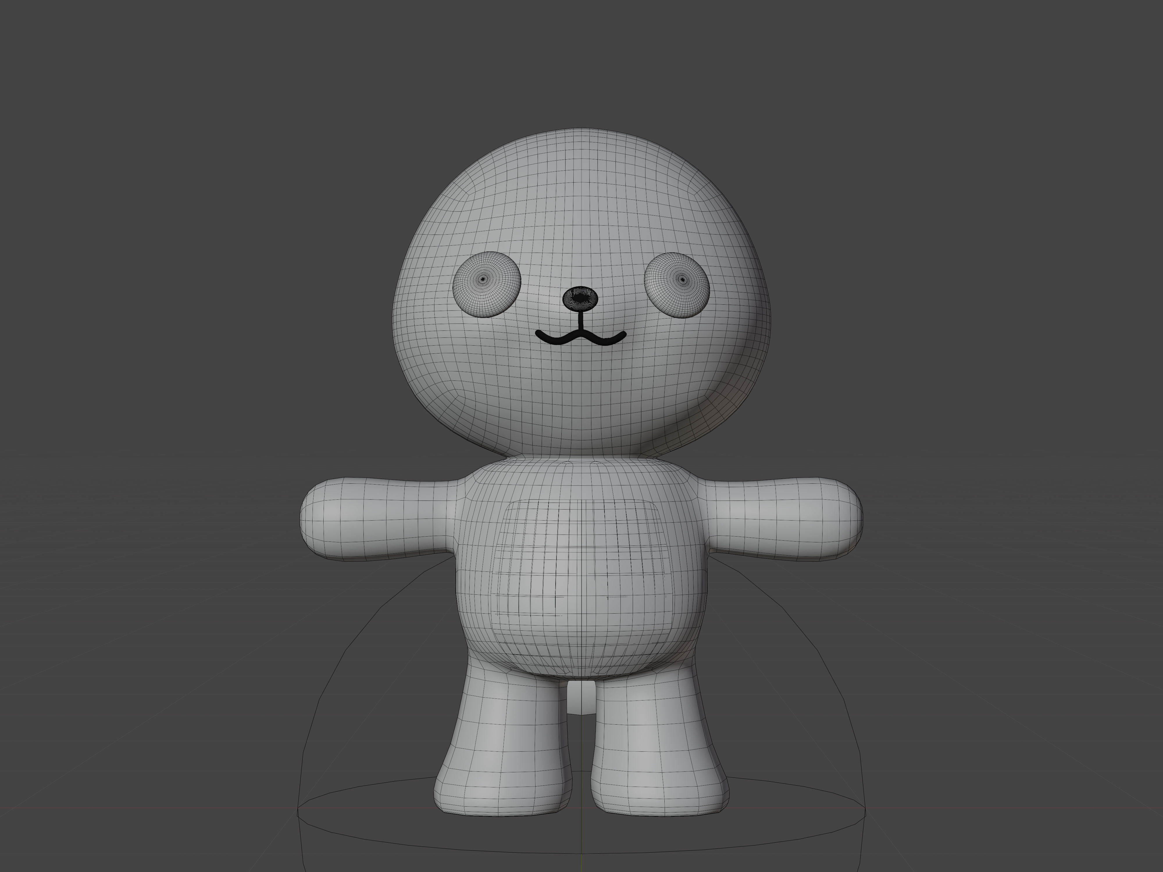 Character Turtle kawaii cute 3D model_6