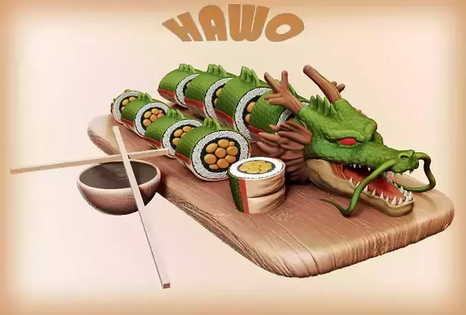 Shenron Sushi 3D print model