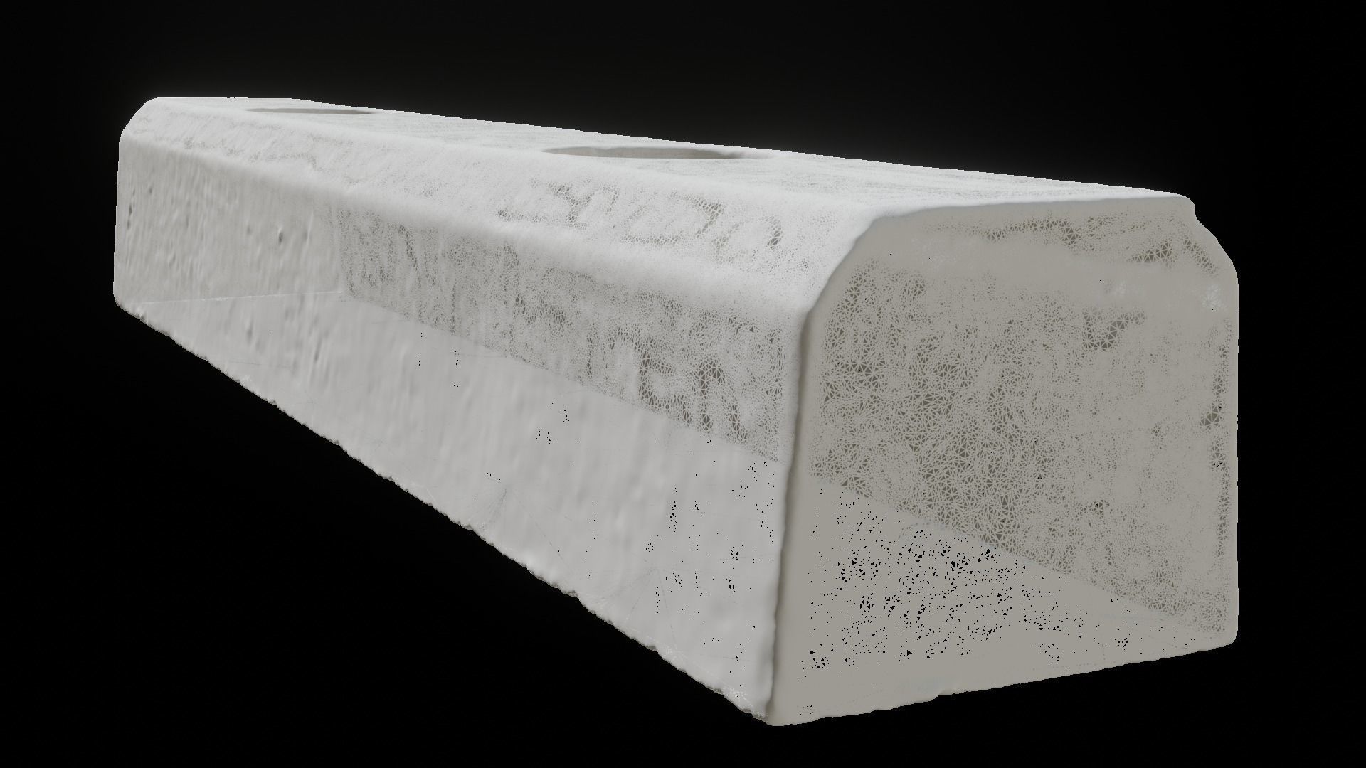 Parking Lot Boundary Stone 3D model_5