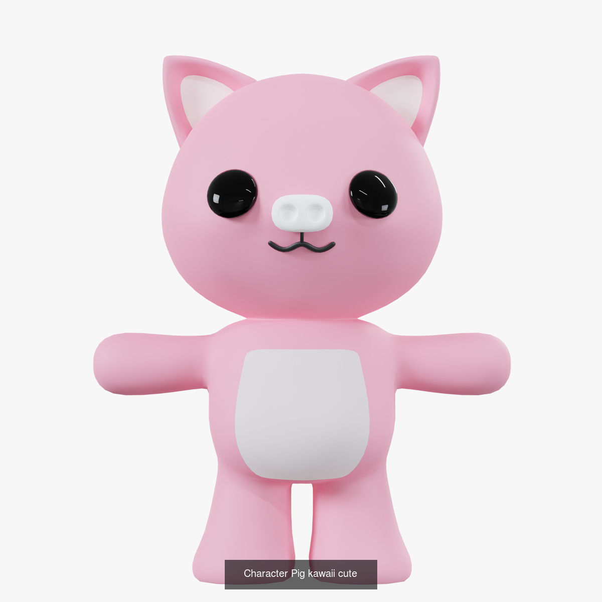 Cute kawaii characters  3D Model Collection_9