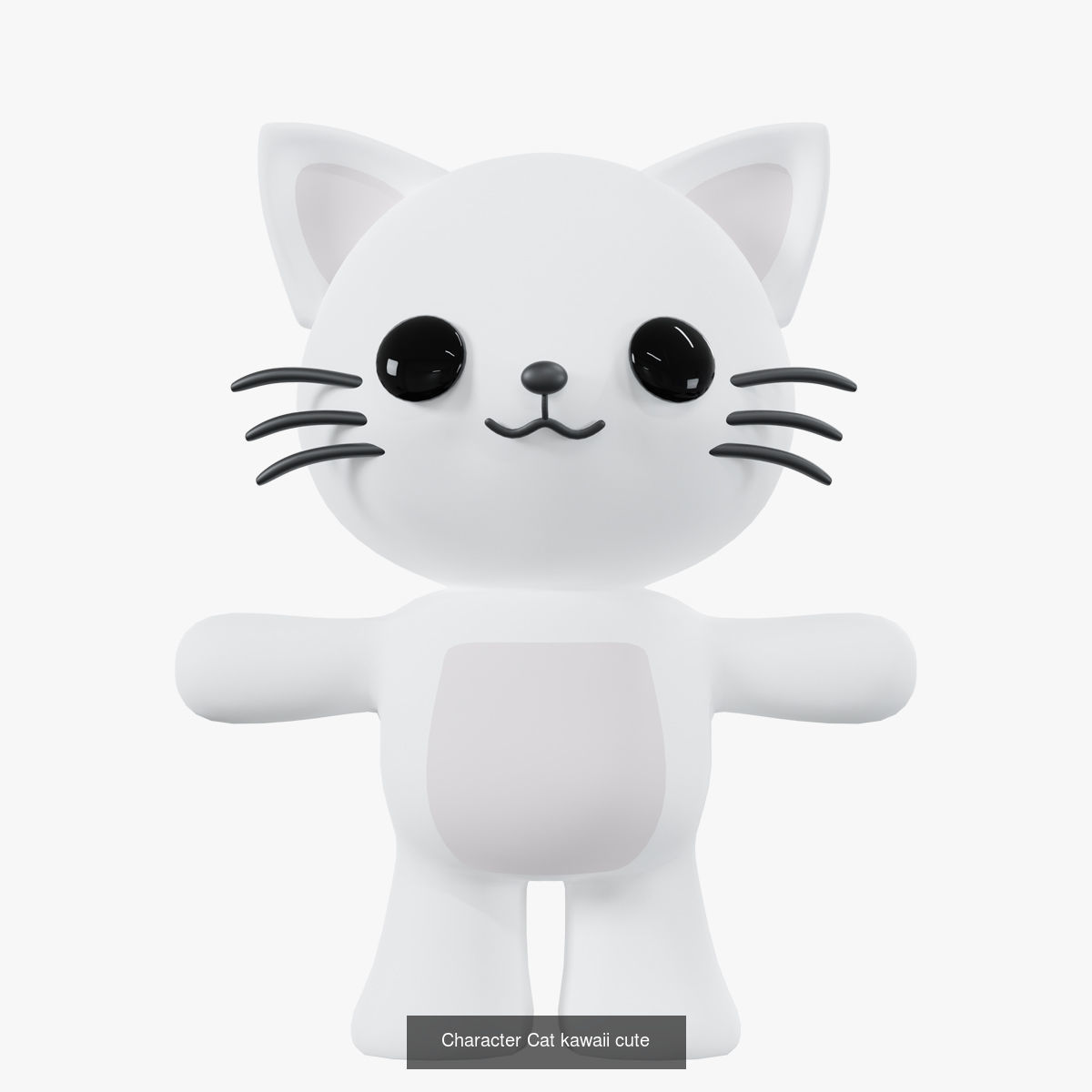 Cute kawaii characters  3D Model Collection_3