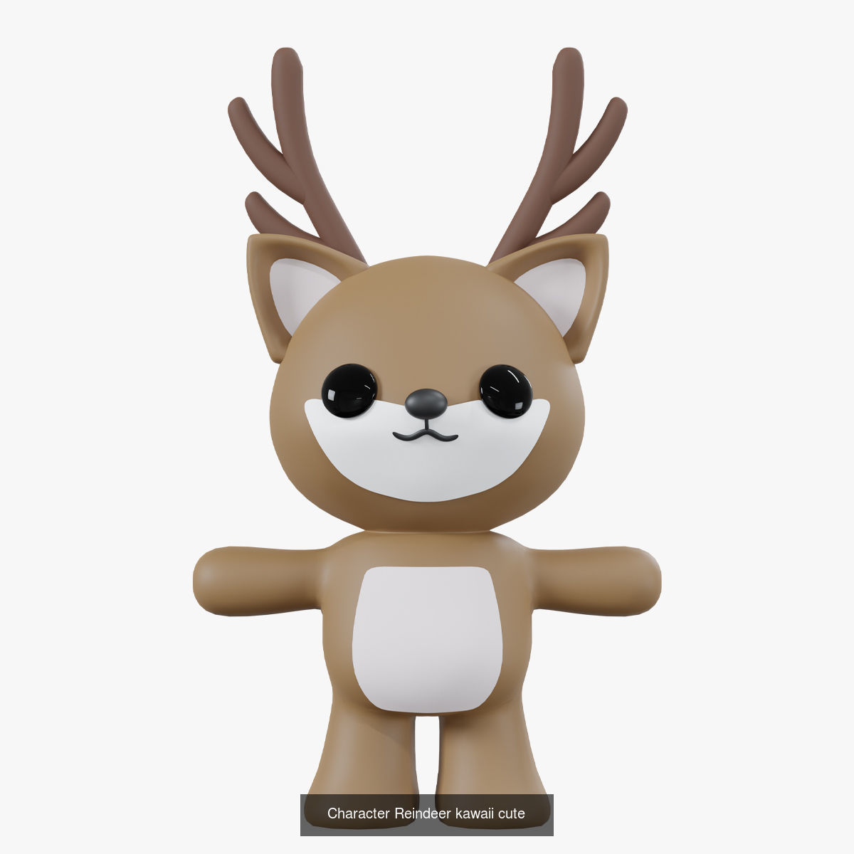 Cute kawaii characters  3D Model Collection_11