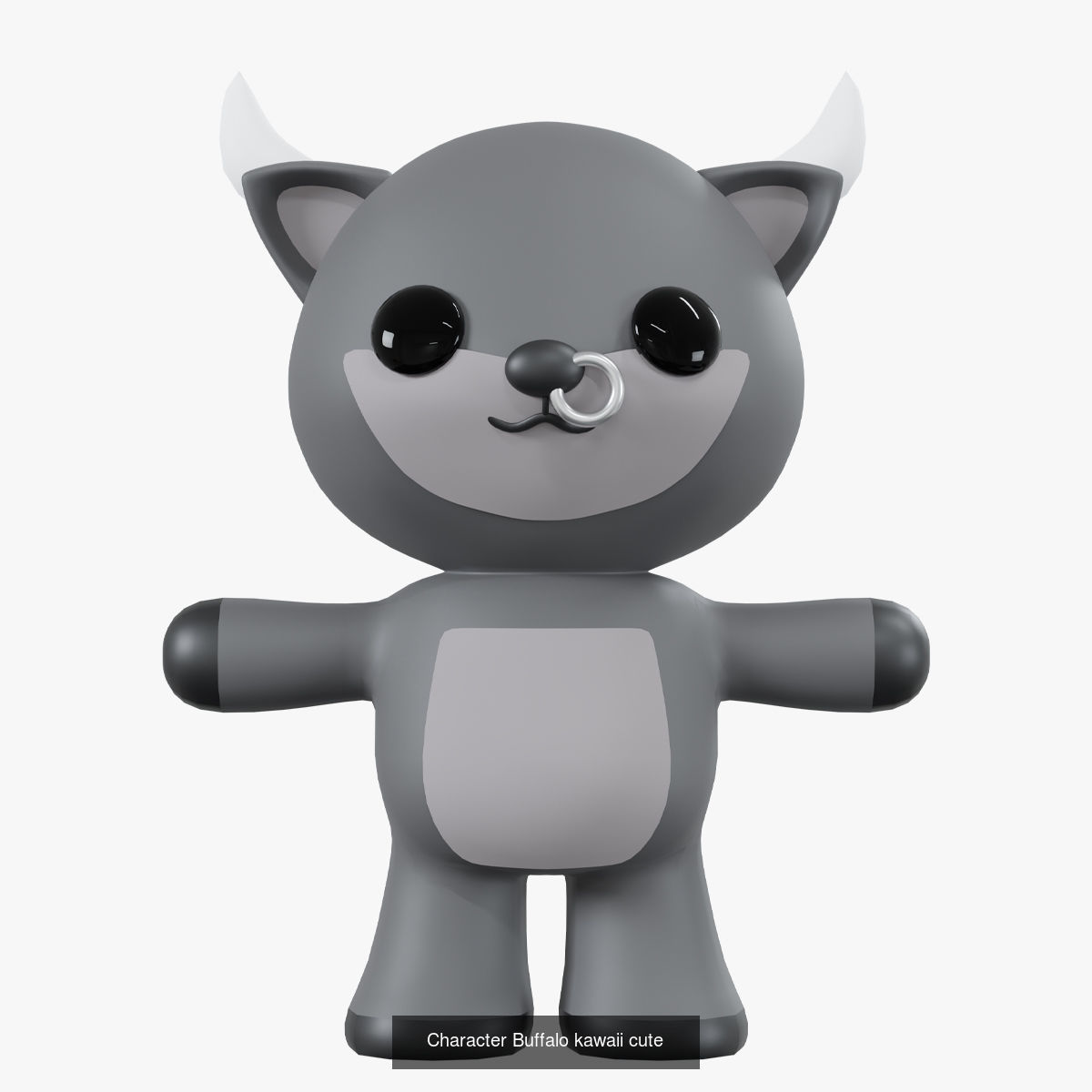 Cute kawaii characters  3D Model Collection_2