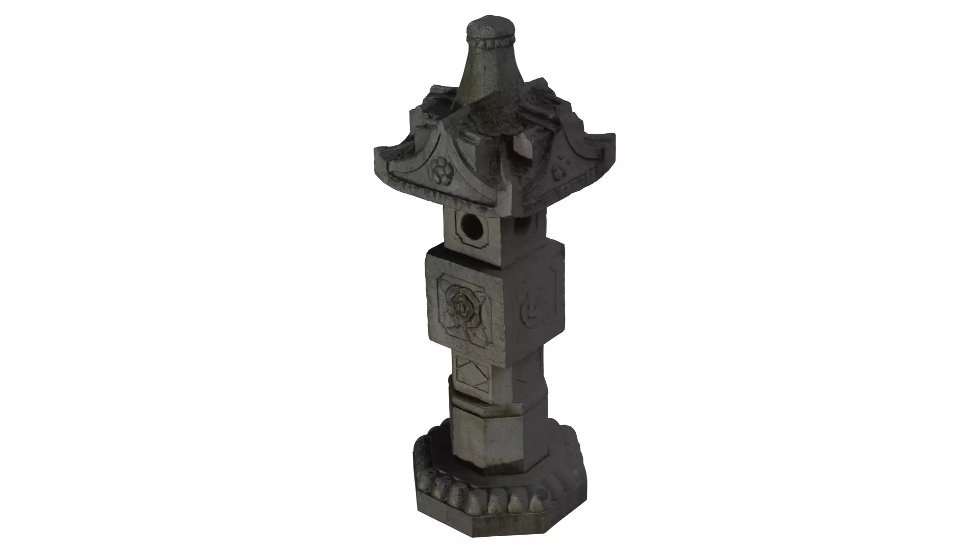 Stone Lantern 3D model_0