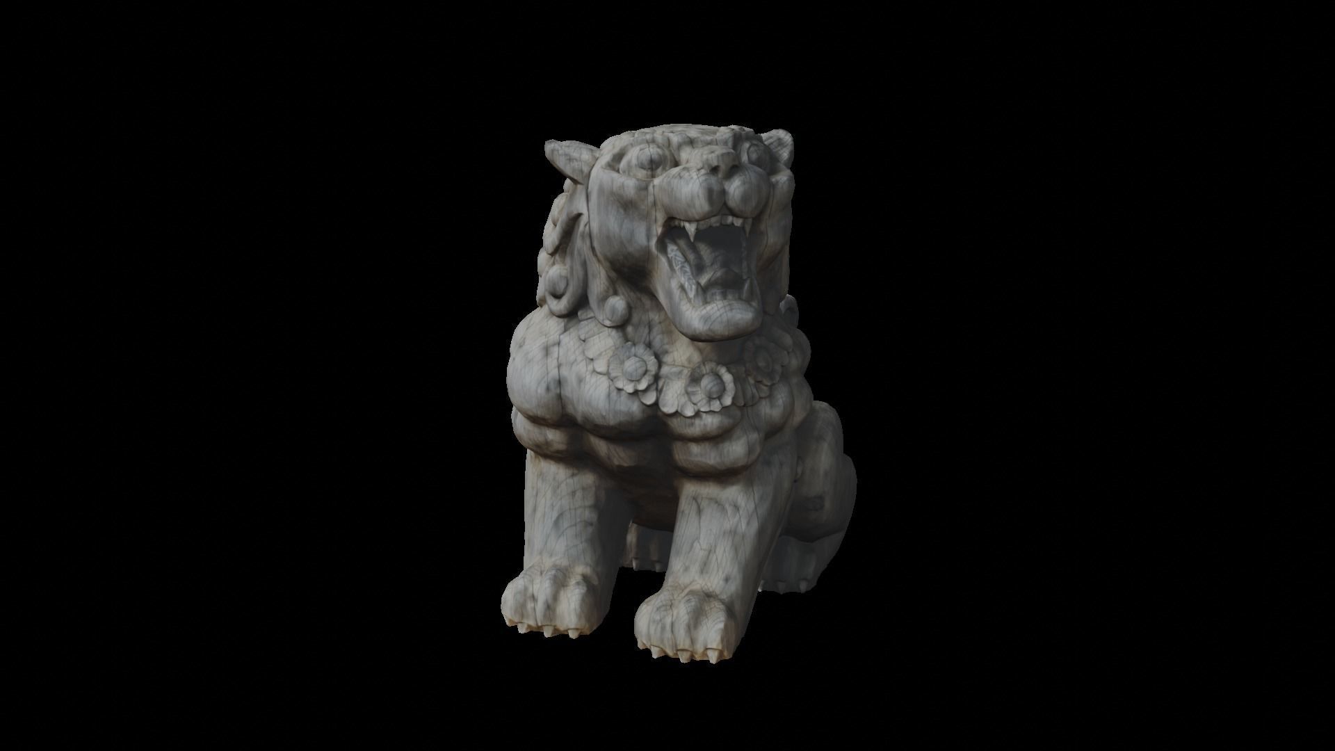 Korean Traditional Animal Statue Hae-tae 3D model_1