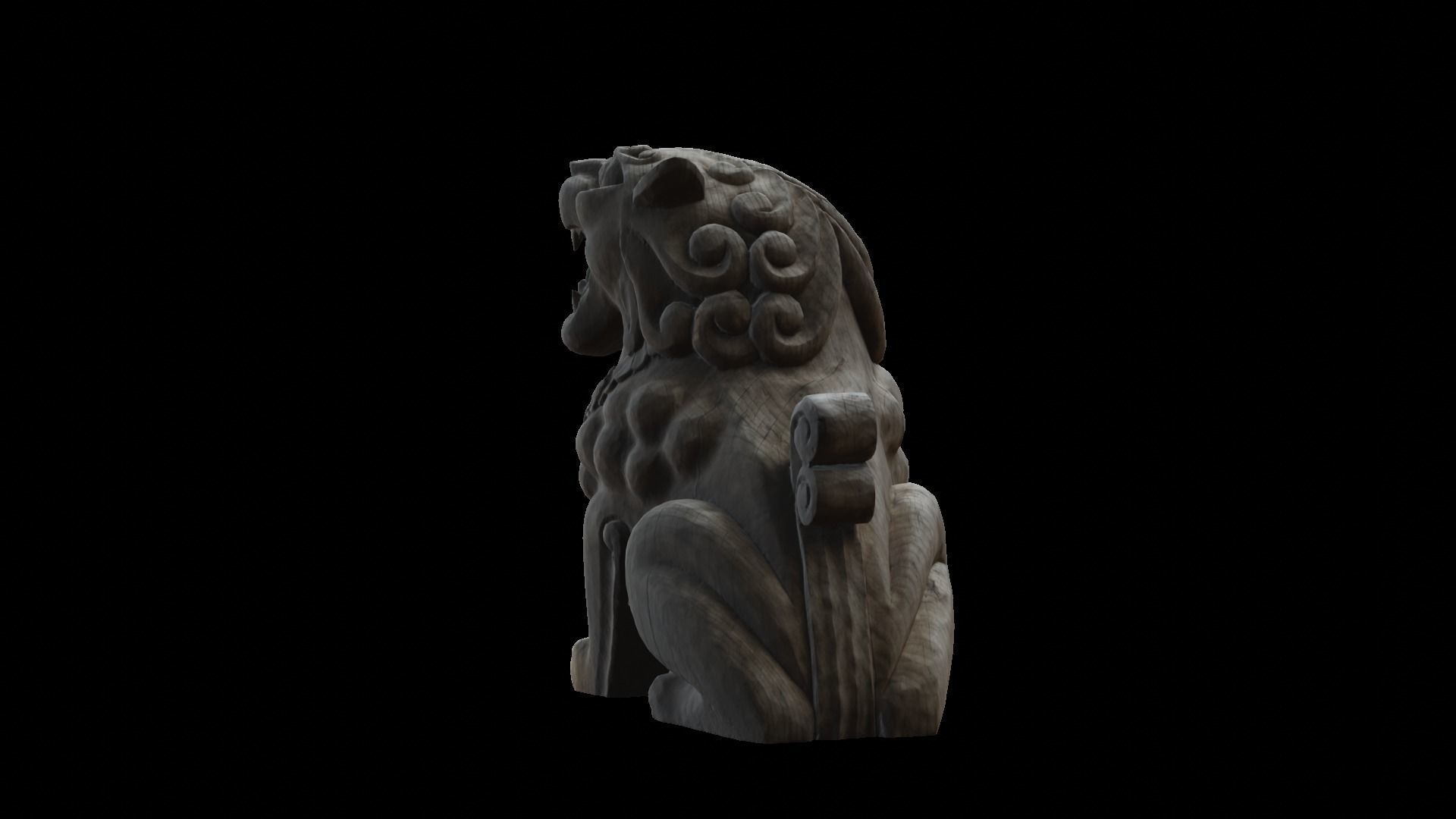 Korean Traditional Animal Statue Hae-tae 3D model_4
