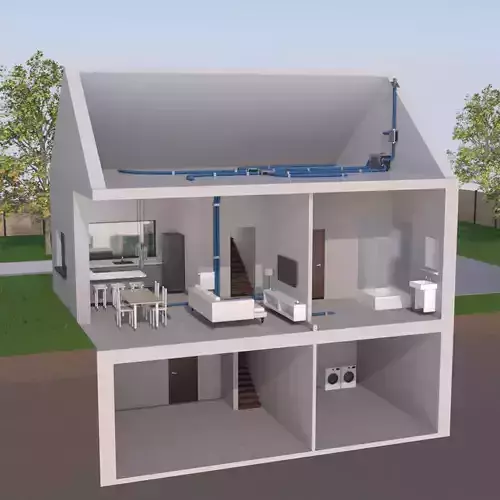 Heat Recovery Ventilation System  3D model
