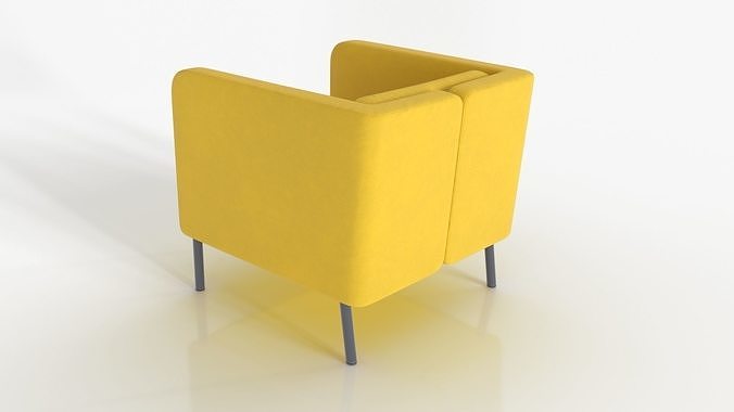 Armchair lounge chair 3D model 7