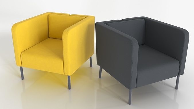 Armchair lounge chair 3D model 3