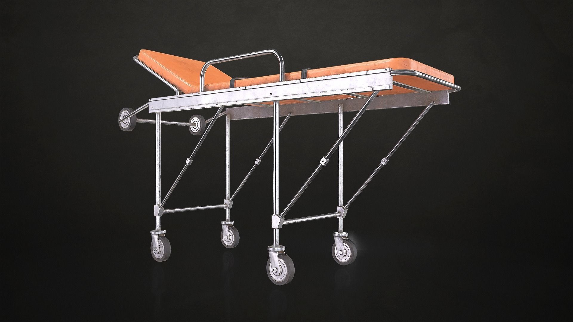 Ambulance Stretcher Low-poly 3D model_5