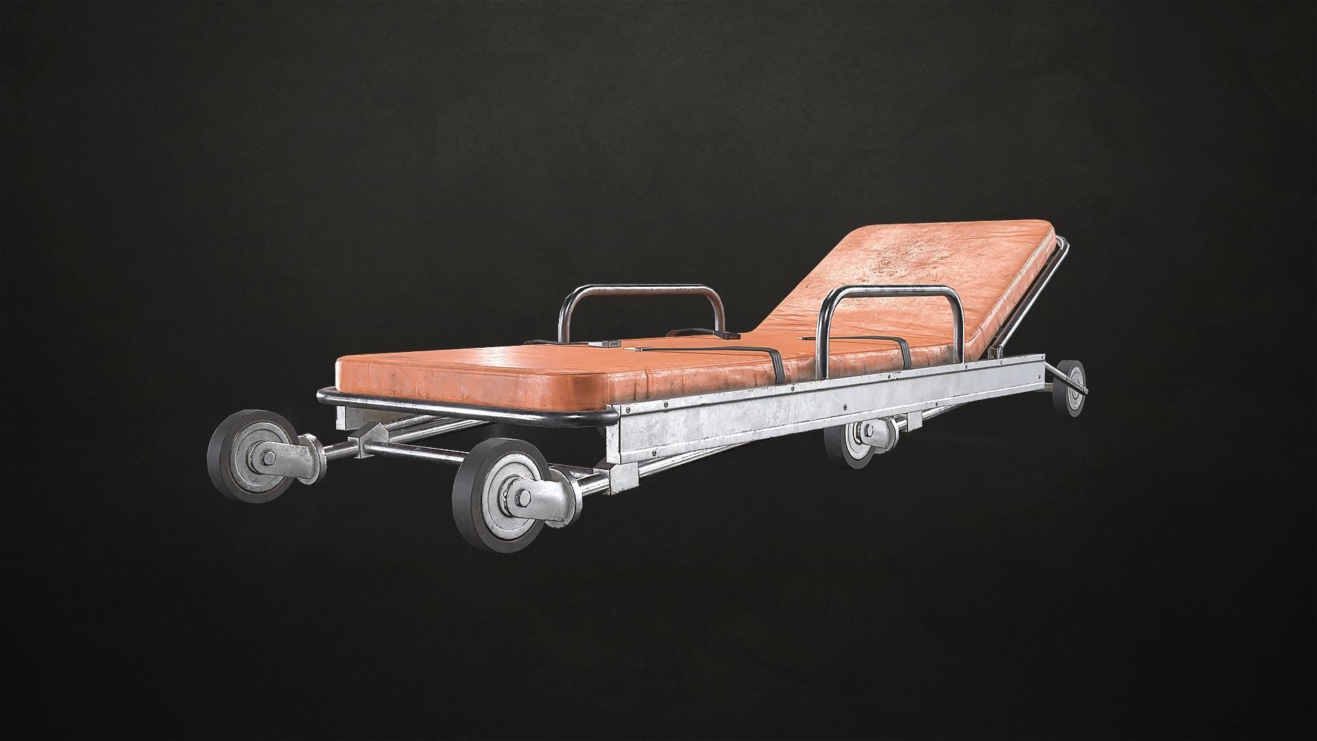 Ambulance Stretcher Low-poly 3D model_11