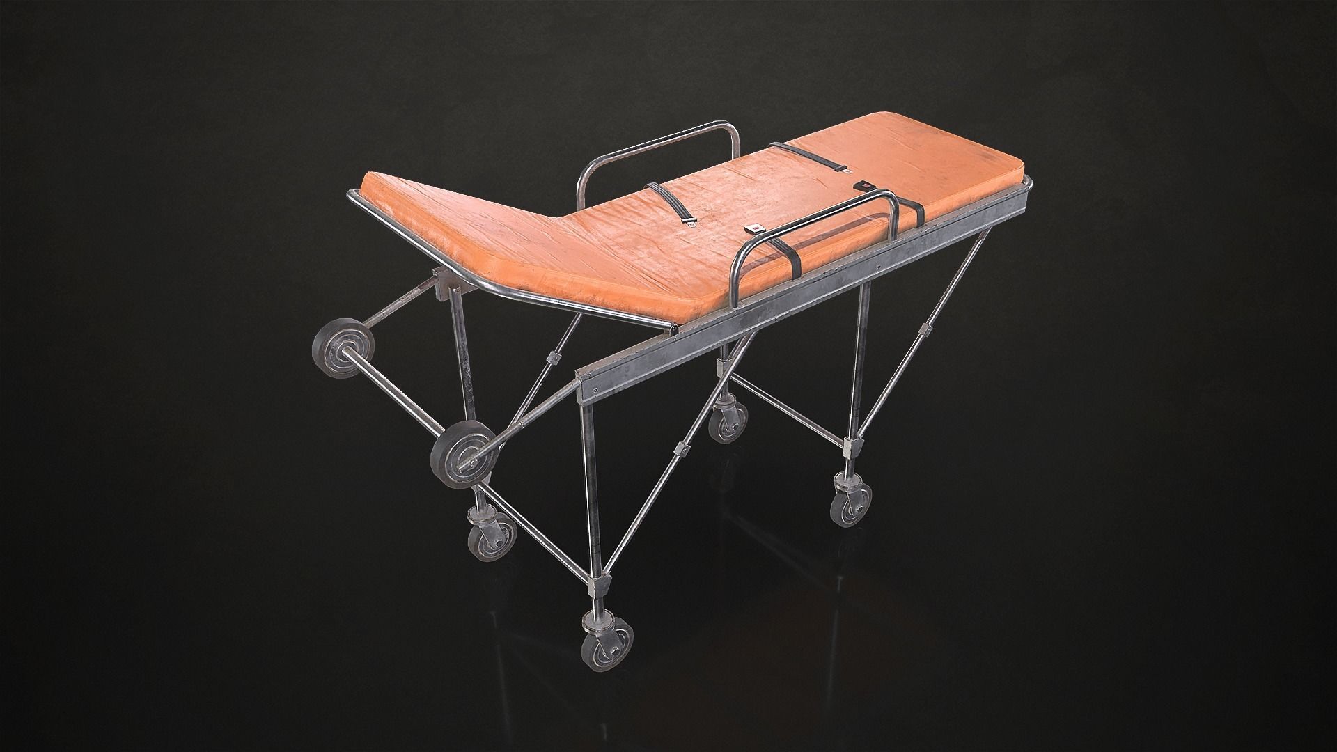 Ambulance Stretcher Low-poly 3D model_3