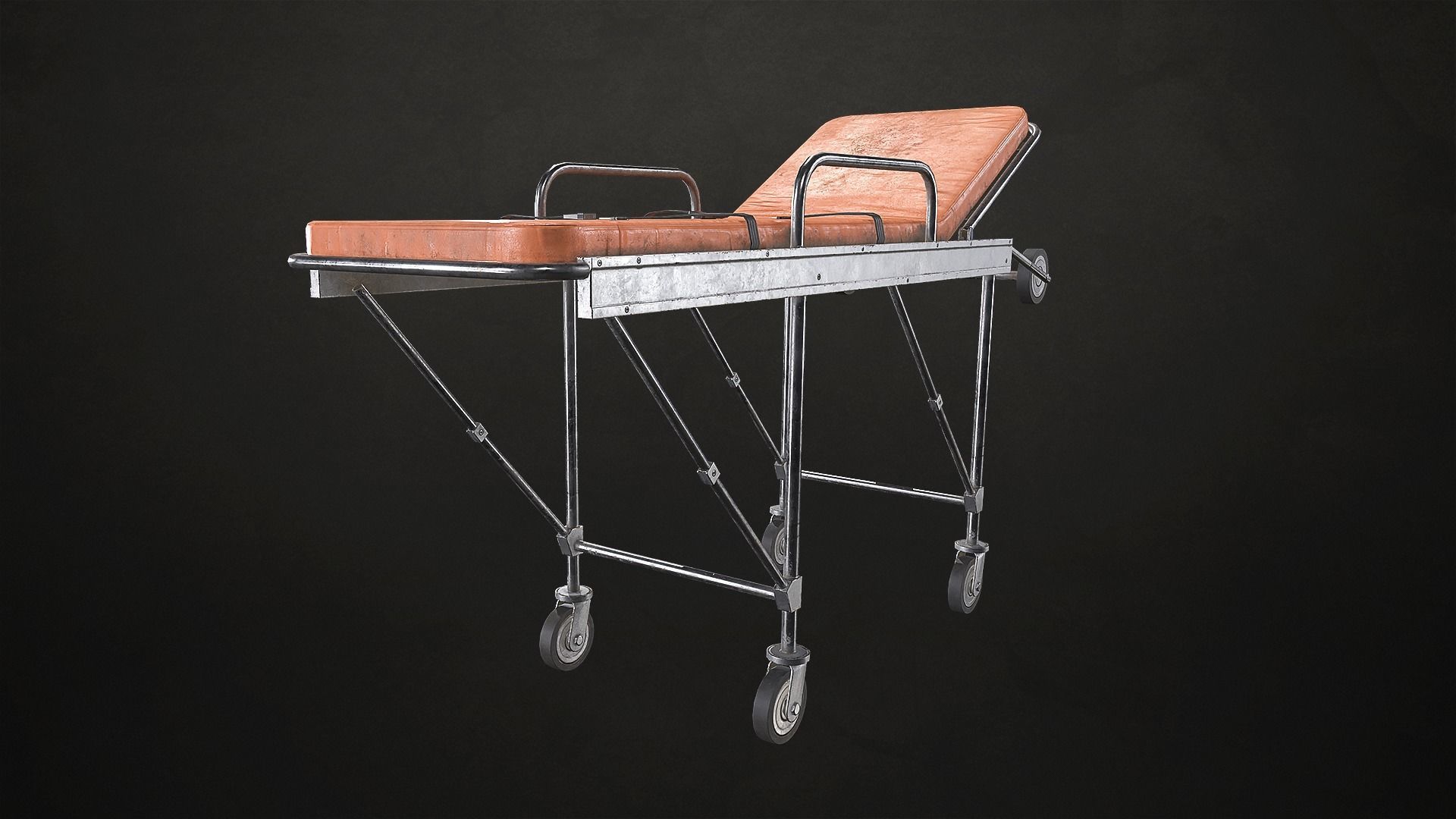 Ambulance Stretcher Low-poly 3D model_10