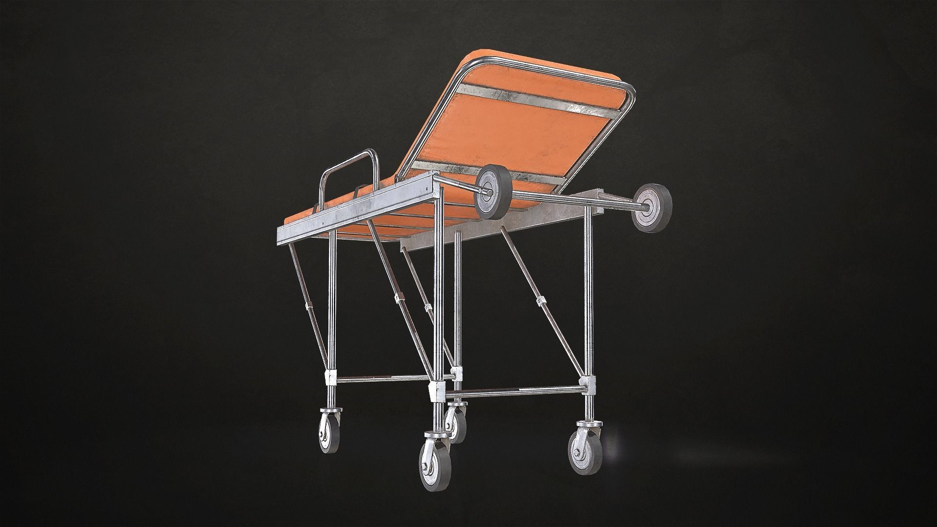 Ambulance Stretcher Low-poly 3D model_7
