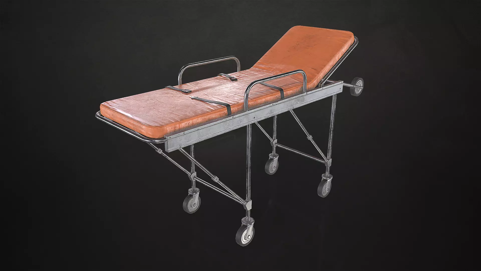 Ambulance Stretcher Low-poly 3D model_0