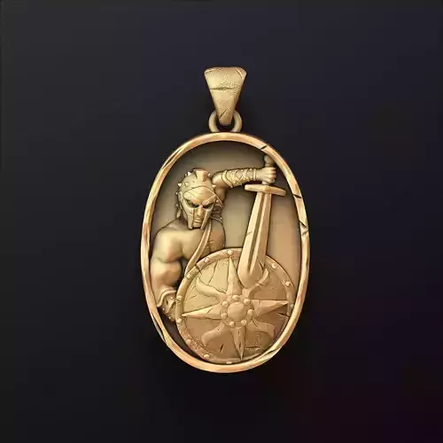 Gladiator Pendant 3D print model