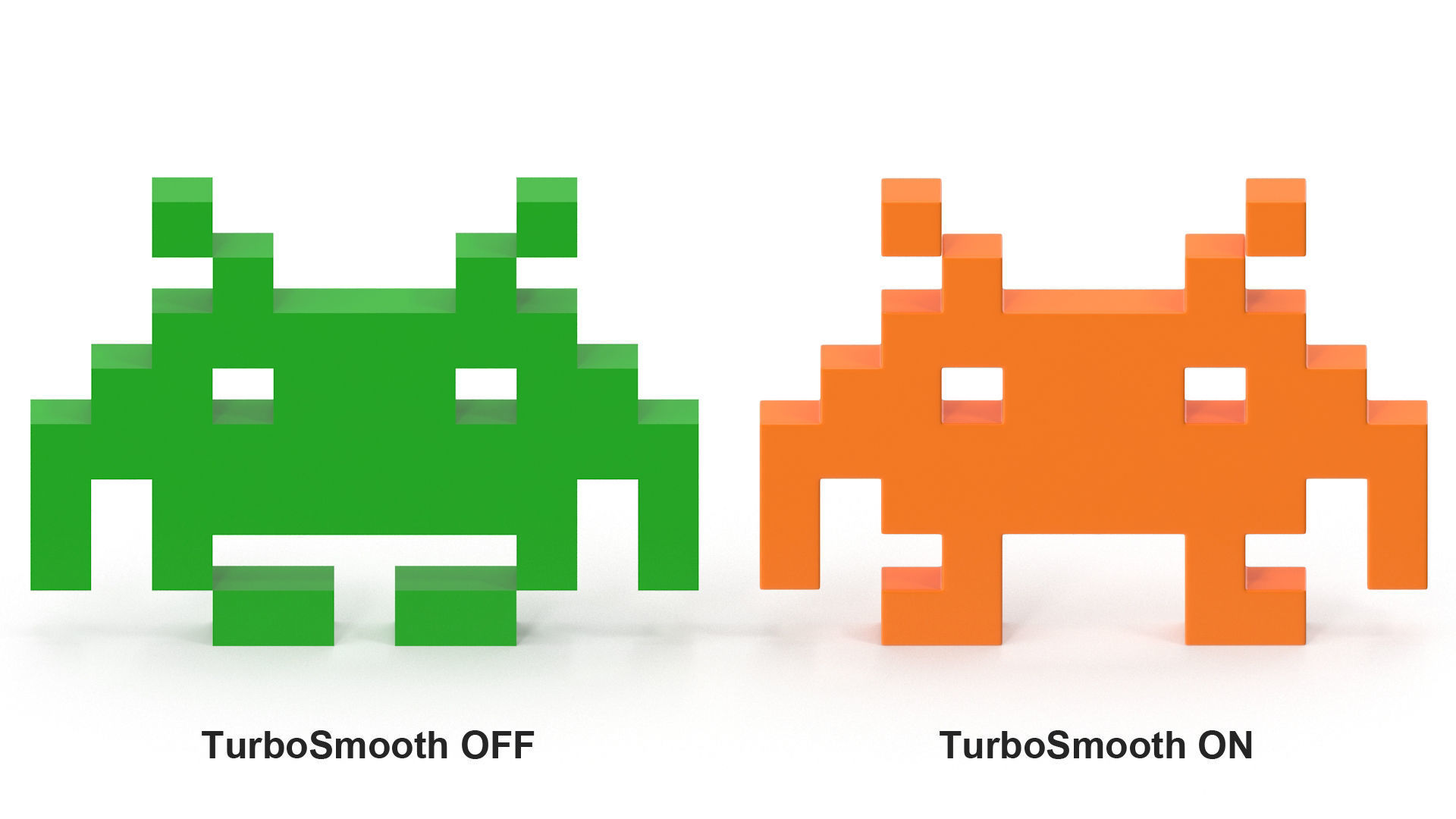 Space Invaders Low-poly 3D model_6