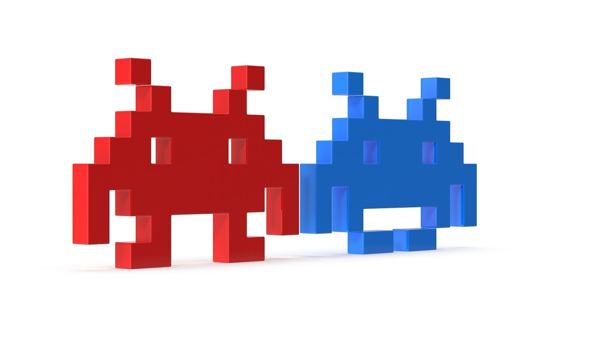 Space Invaders Low-poly 3D model_4