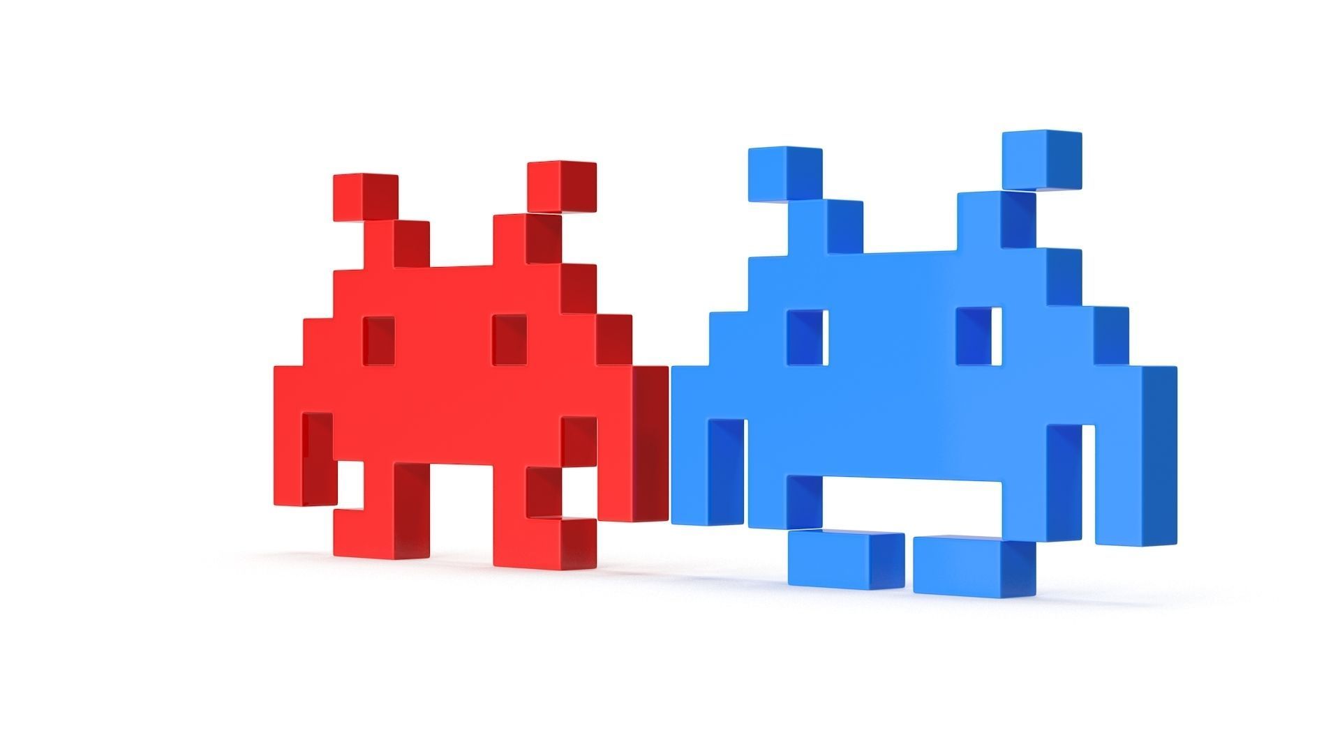 Space Invaders Low-poly 3D model_5