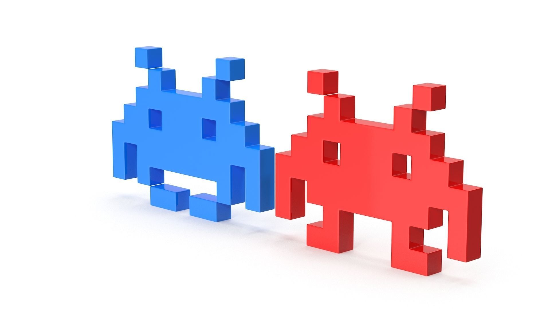 Space Invaders Low-poly 3D model_2