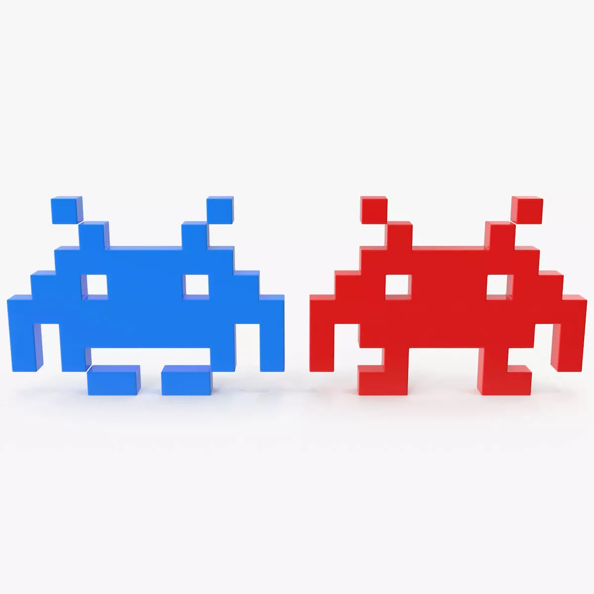 Space Invaders Low-poly 3D model_0