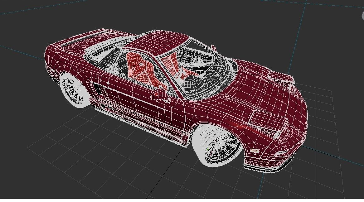 NSX1992 sports car 3D model_5