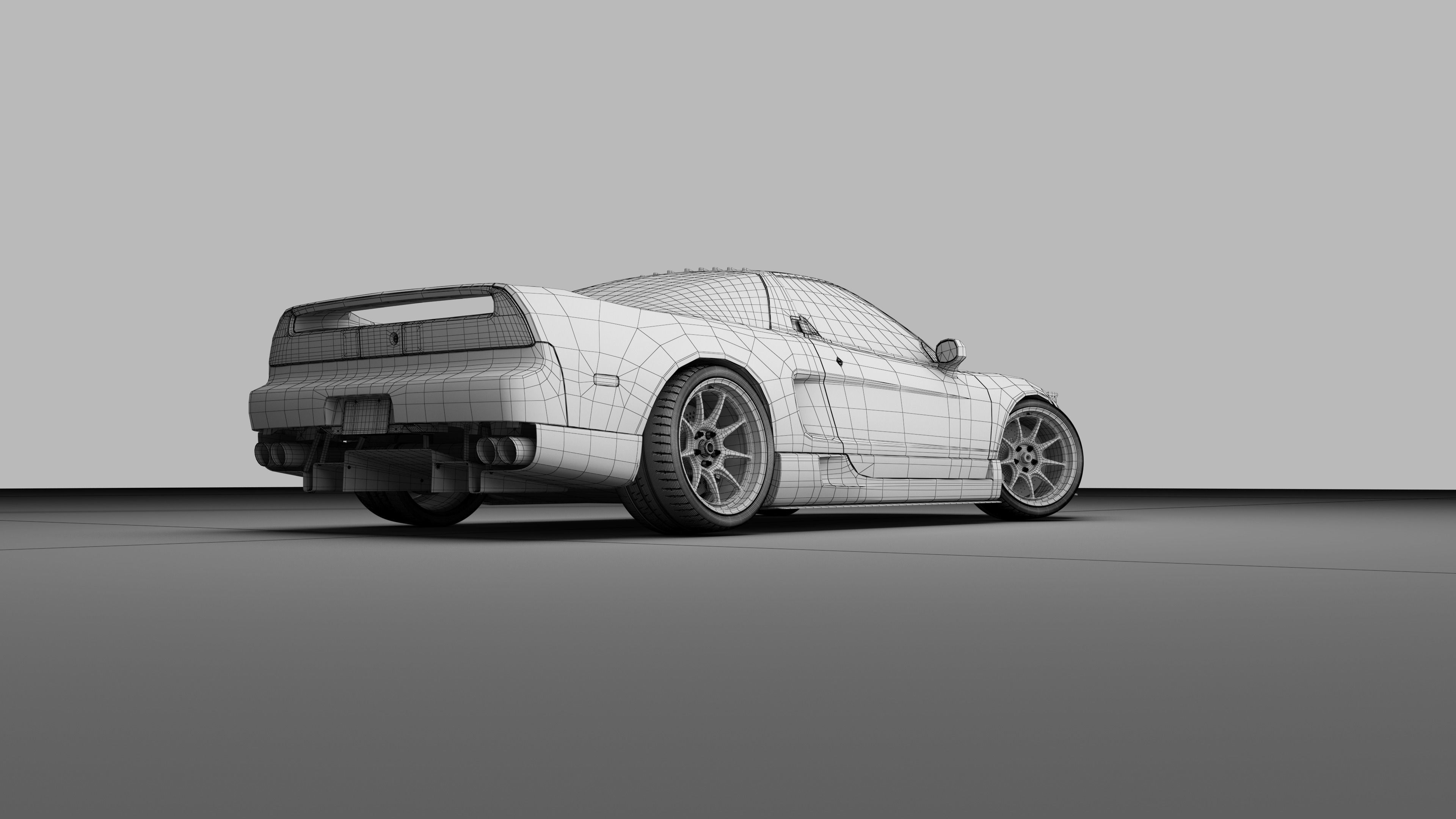 NSX1992 sports car 3D model_9