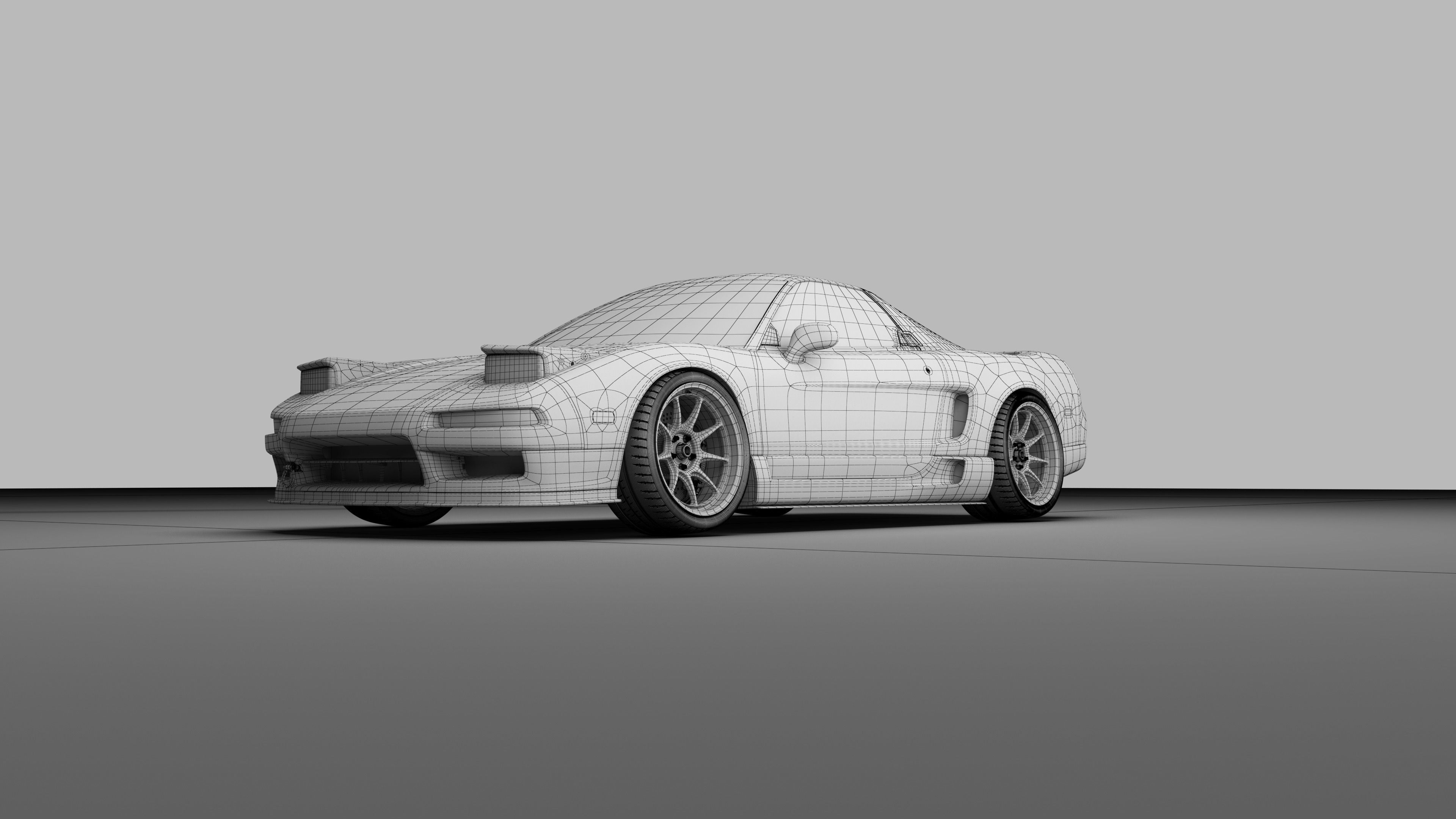 NSX1992 sports car 3D model_6