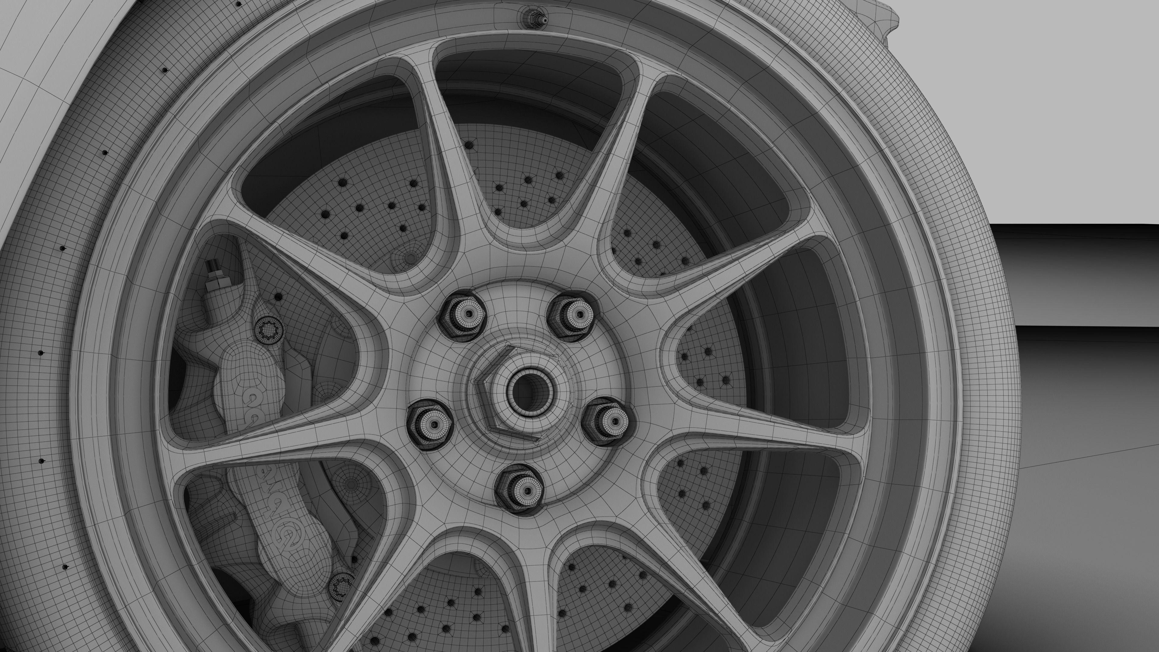 NSX1992 sports car 3D model_10