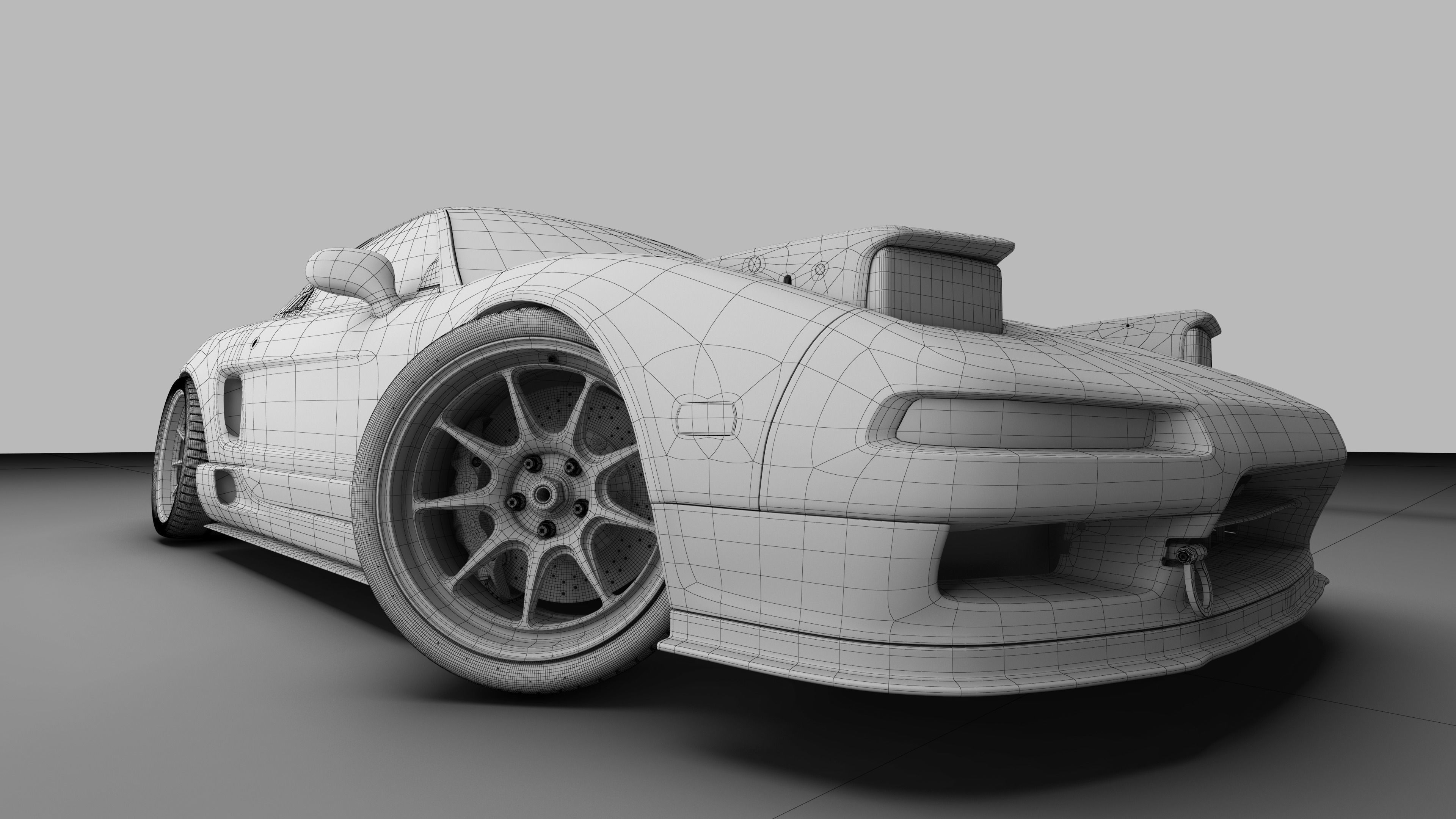 NSX1992 sports car 3D model_8