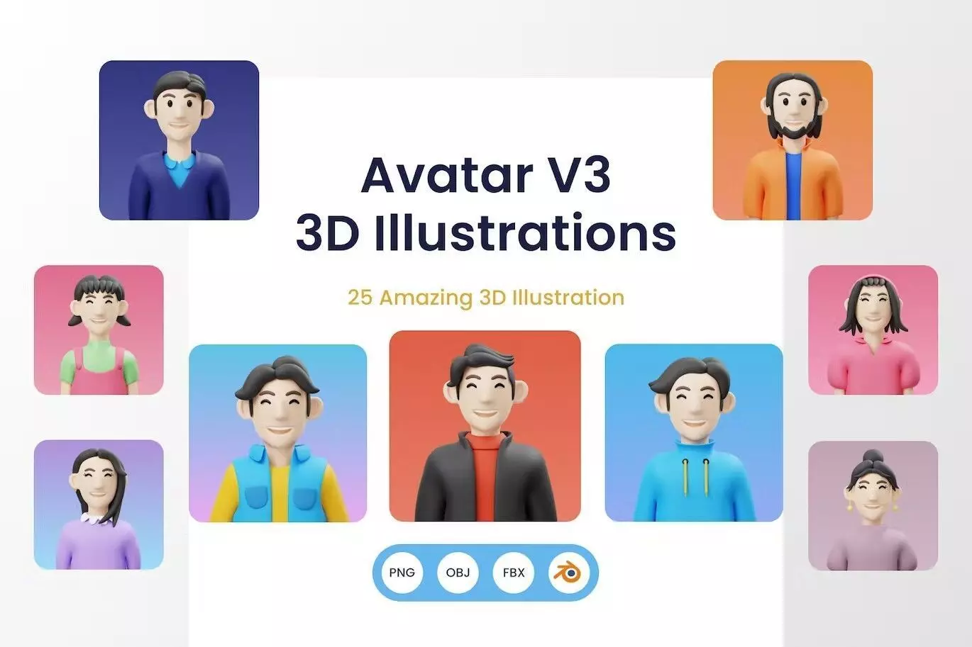 Avatar V3 3D Render Illustration 3D model_0