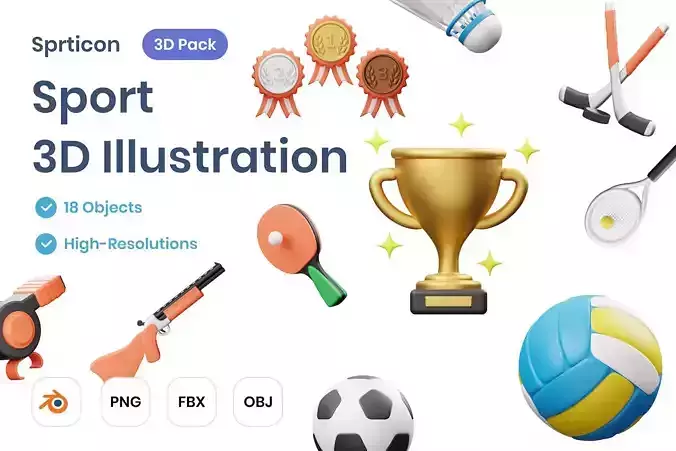 Sport 3D Illustration 3D model