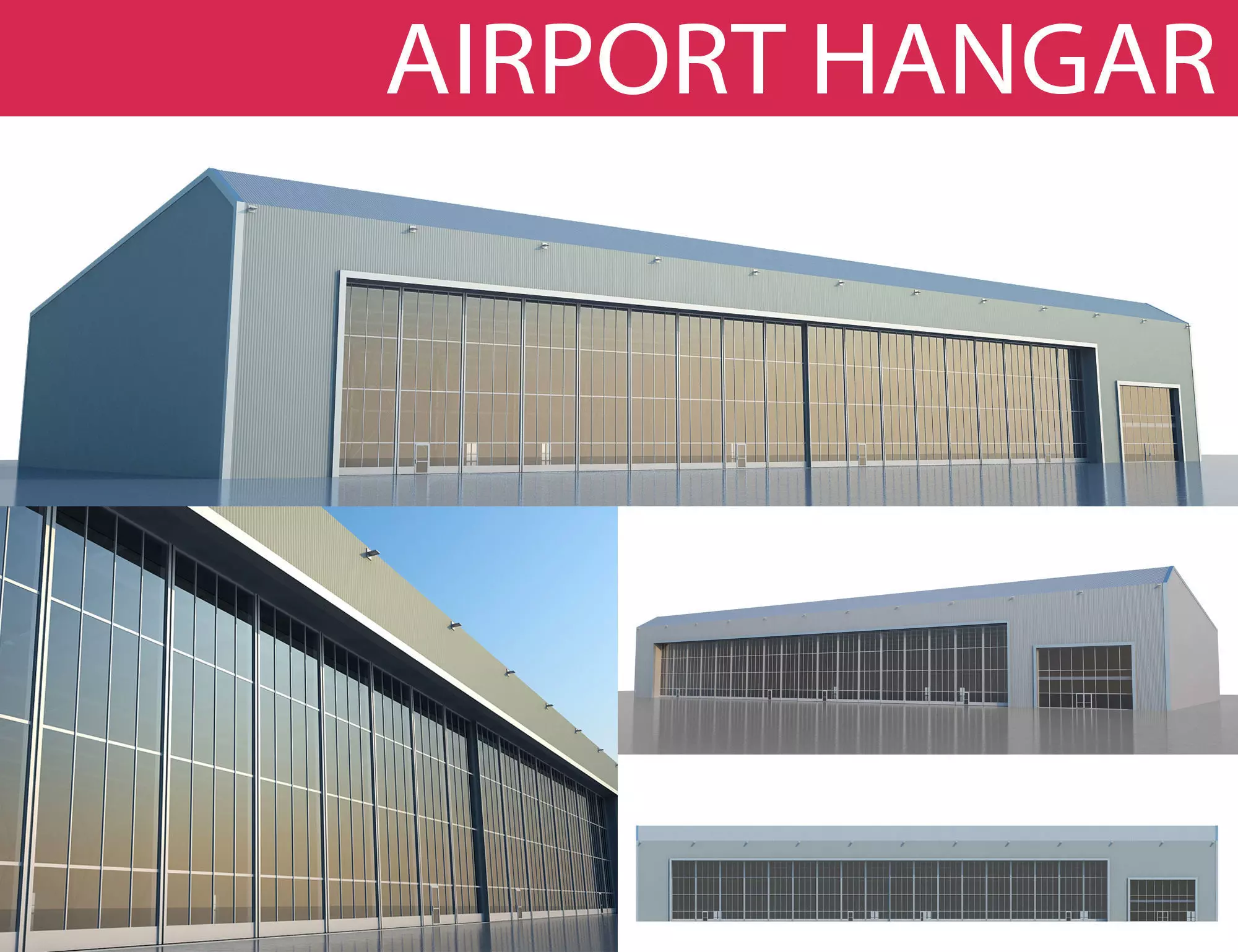 Airport Hangar 3D model