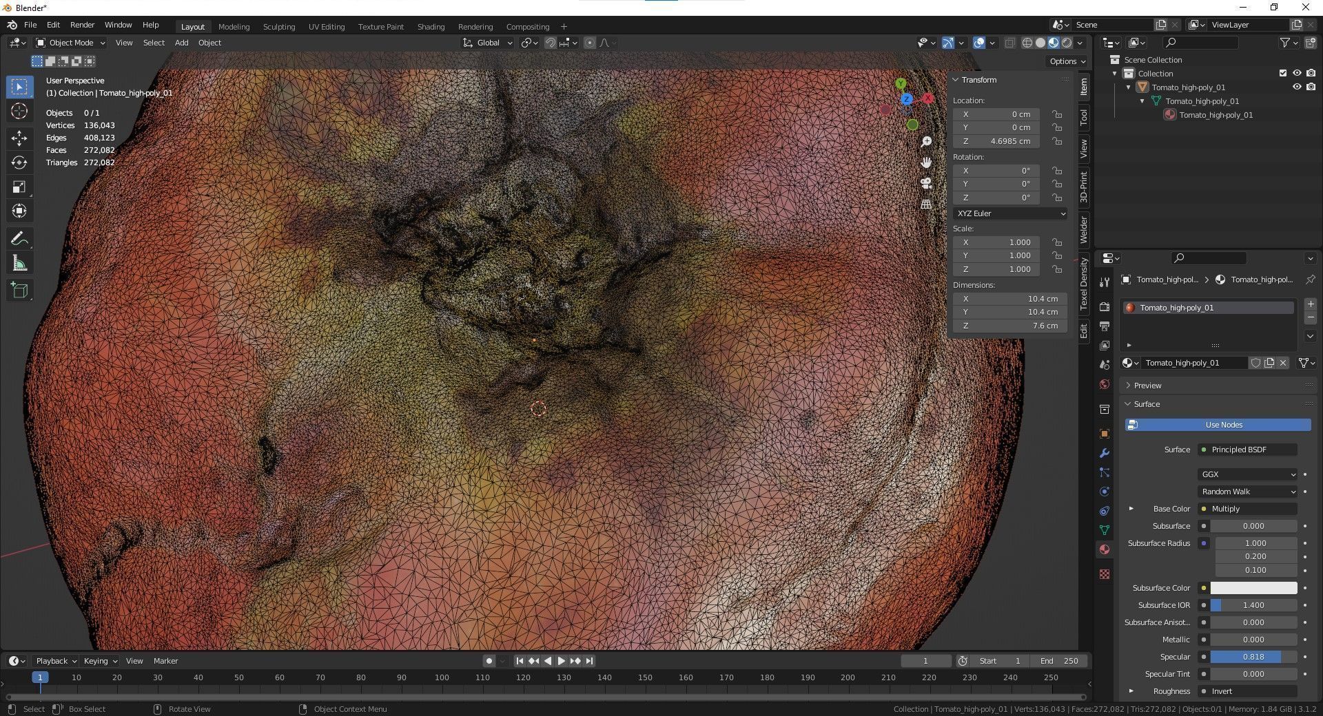 Tomato 01 high-poly 3D model_40