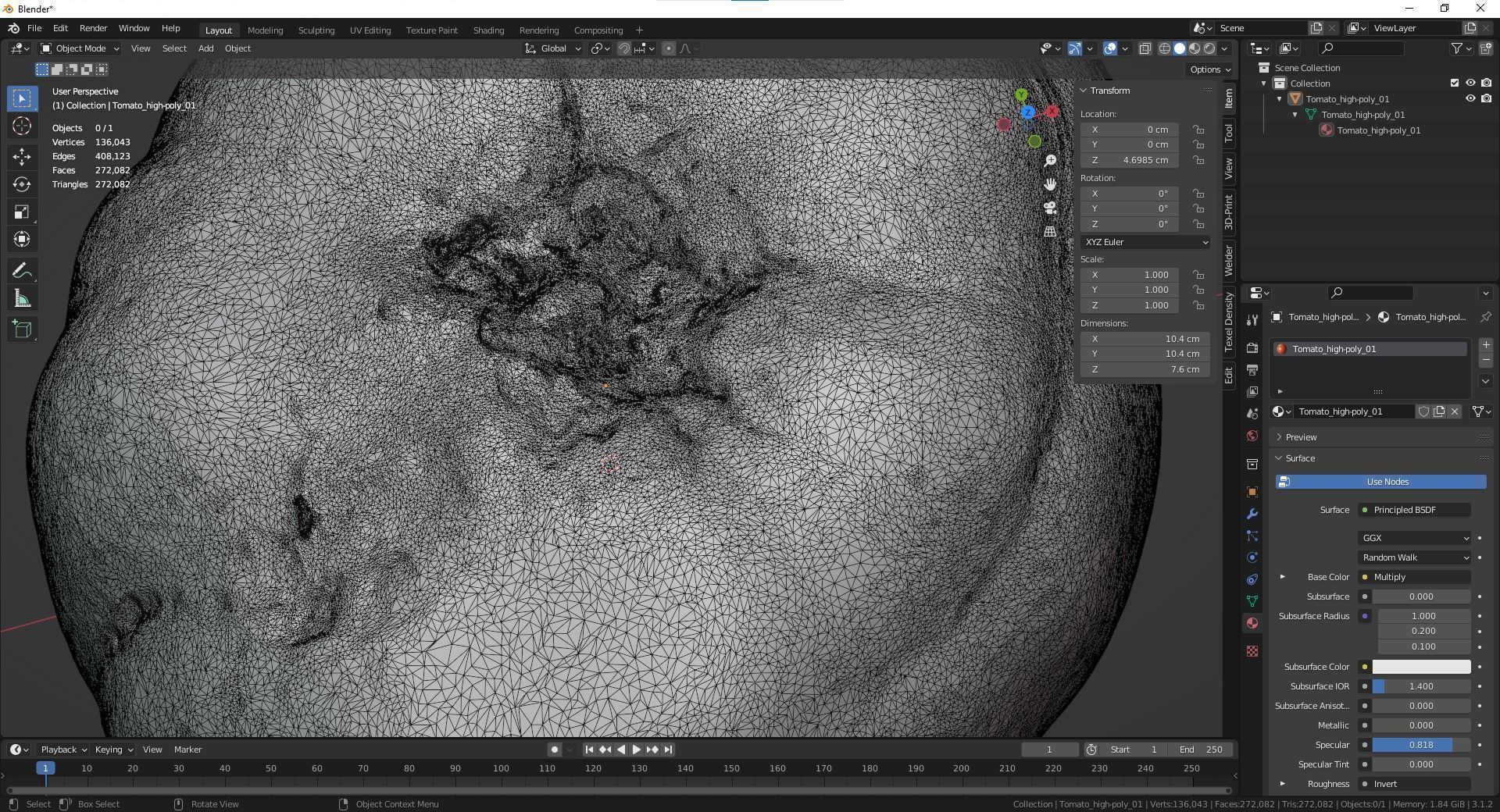 Tomato 01 high-poly 3D model_39