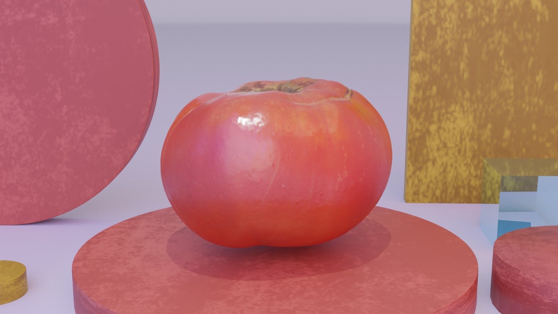 Tomato 01 high-poly 3D model_1