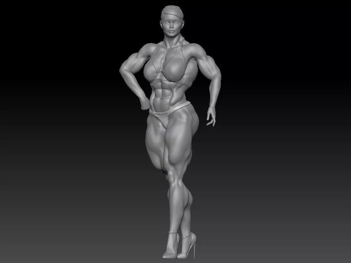 BODYBUILDING WOMAN 2 3D print model_0