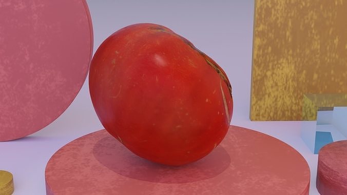 Tomato 02 high-poly 3D model 7