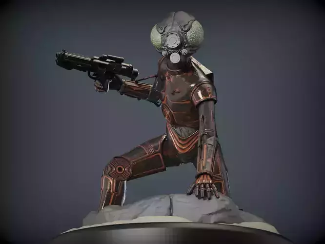 4-LOM droid bounty hunter from star wars 3D print model