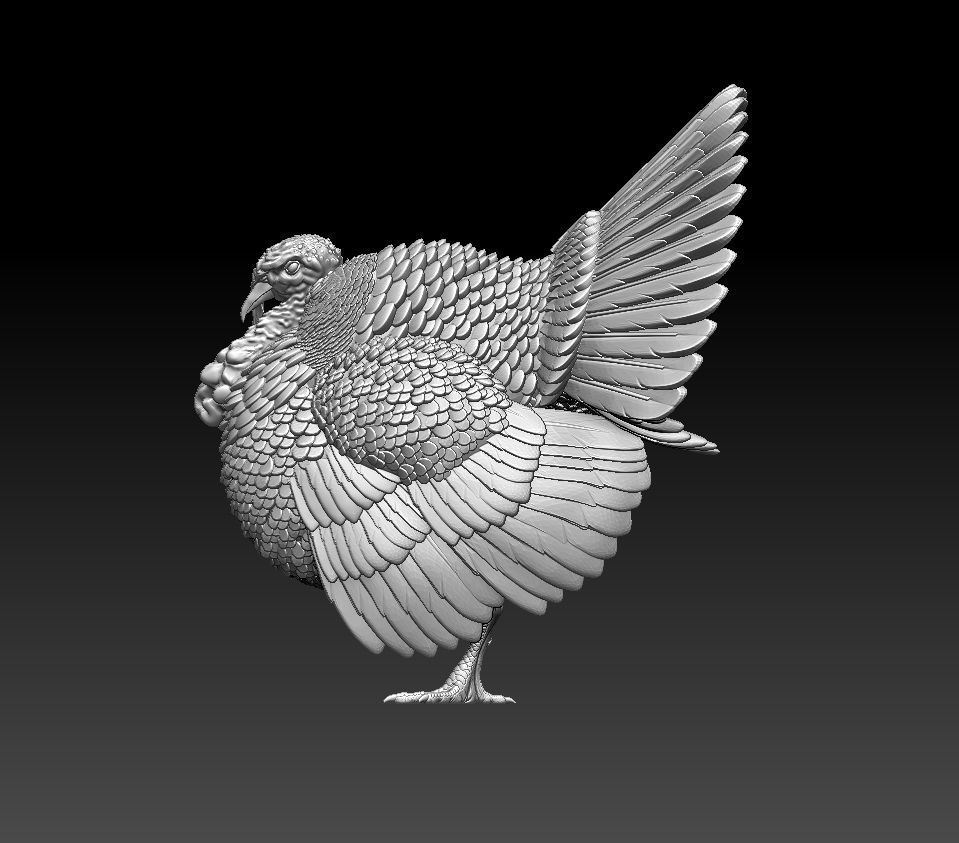 turkey thanksgiving 3D print model_22