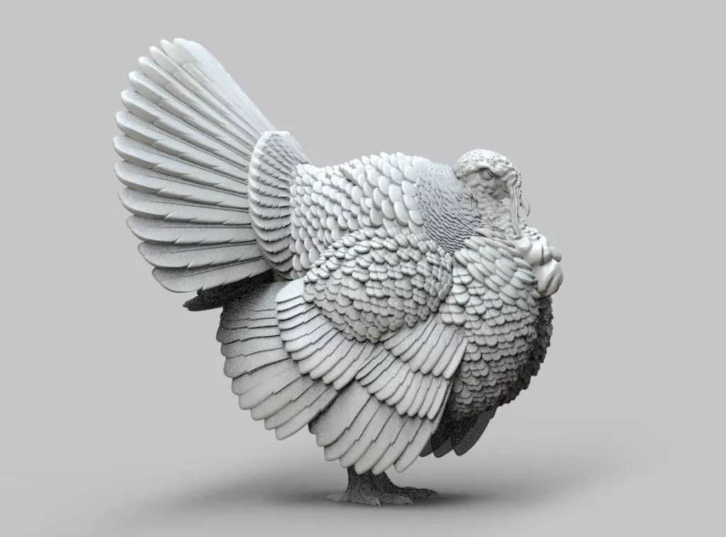 turkey thanksgiving 3D print model_0