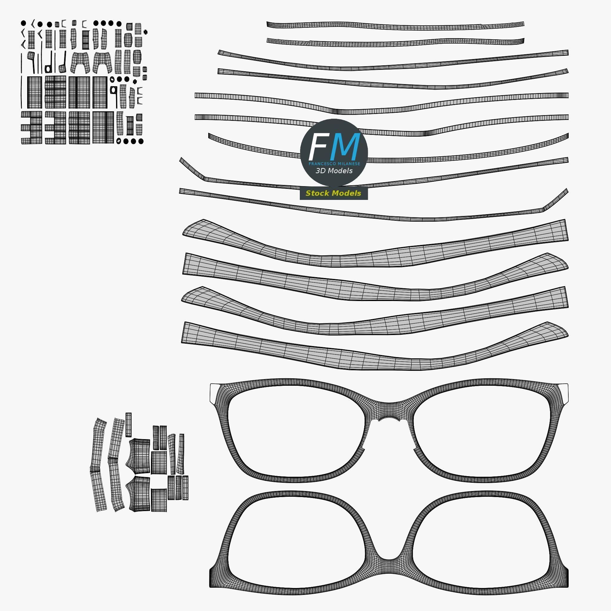 Glasses Wellington 3D model_11