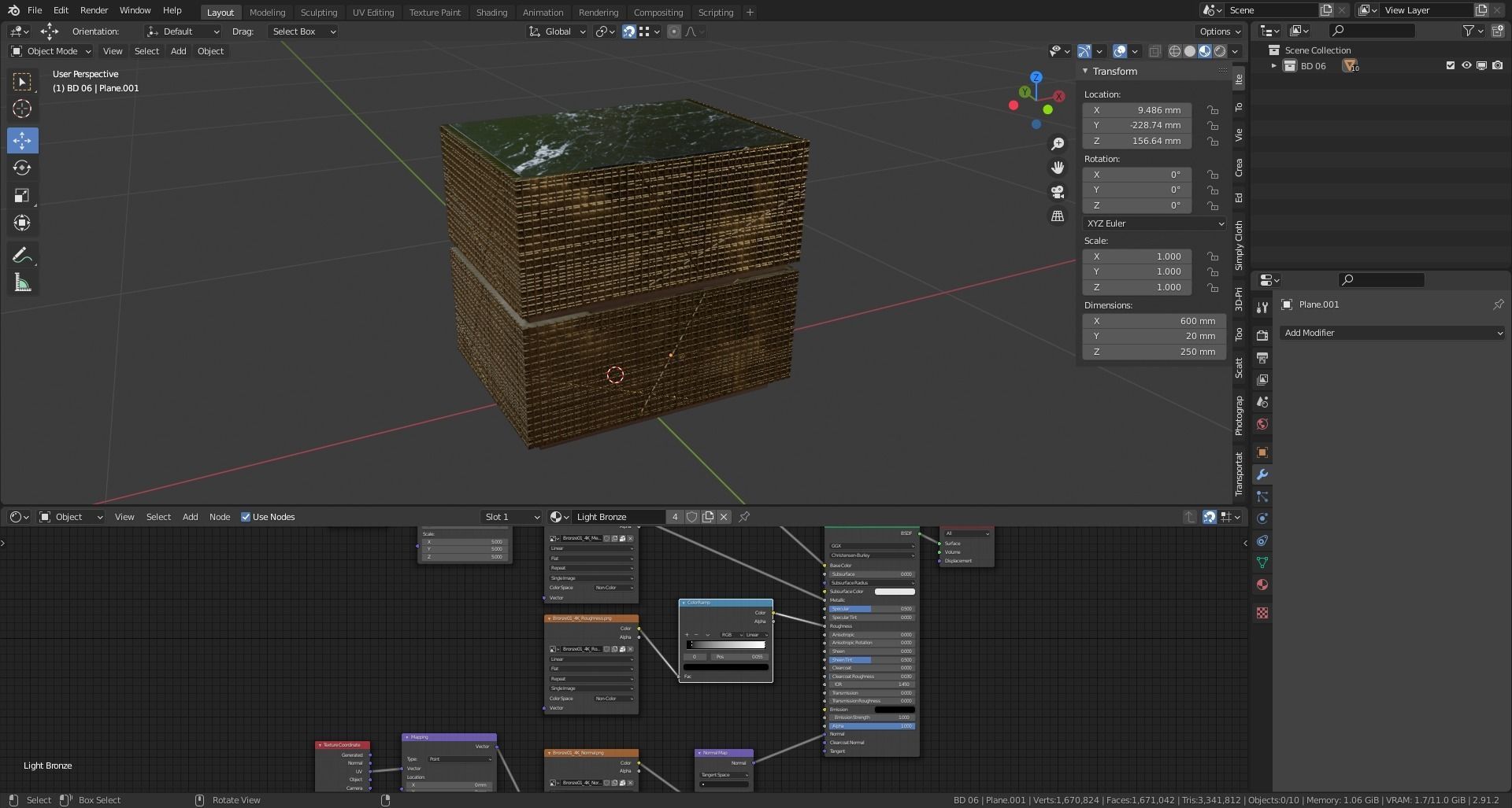 BD 06 Bedside Table with interior designed by Bartoli Design 3D model_11