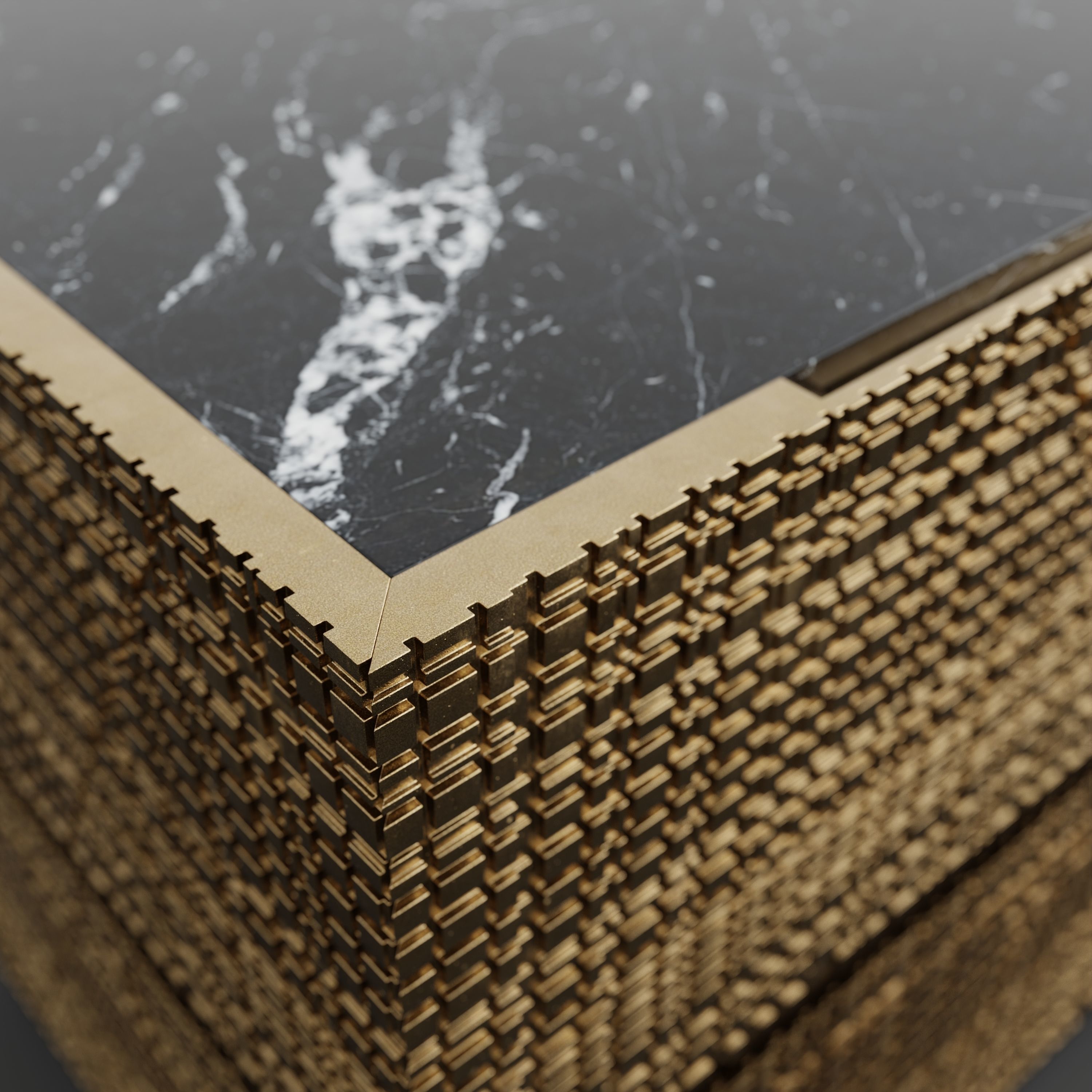 BD 06 Bedside Table with interior designed by Bartoli Design 3D model_5