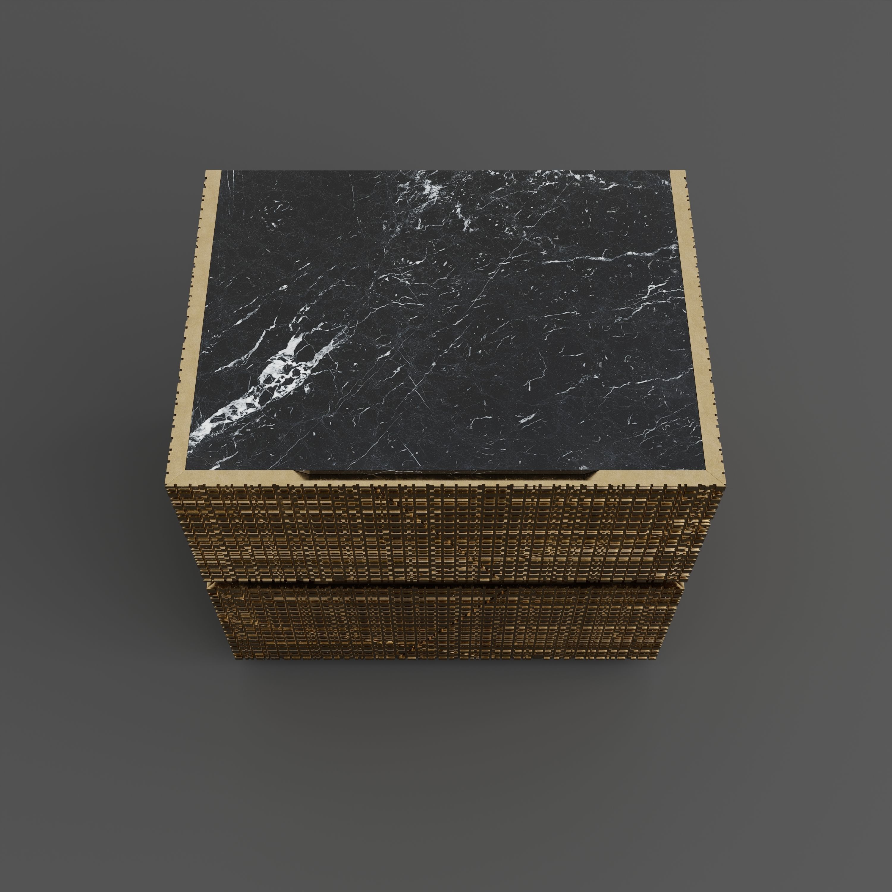 BD 06 Bedside Table with interior designed by Bartoli Design 3D model_4